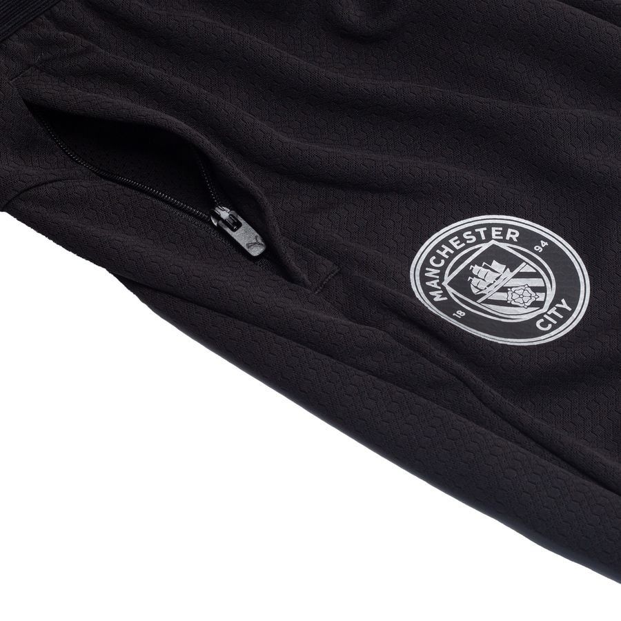 Manchester City Training Trousers - PUMA Black/Puma Silver Kids-SoccerKits Hub | Buy Soccer Jerseys Online